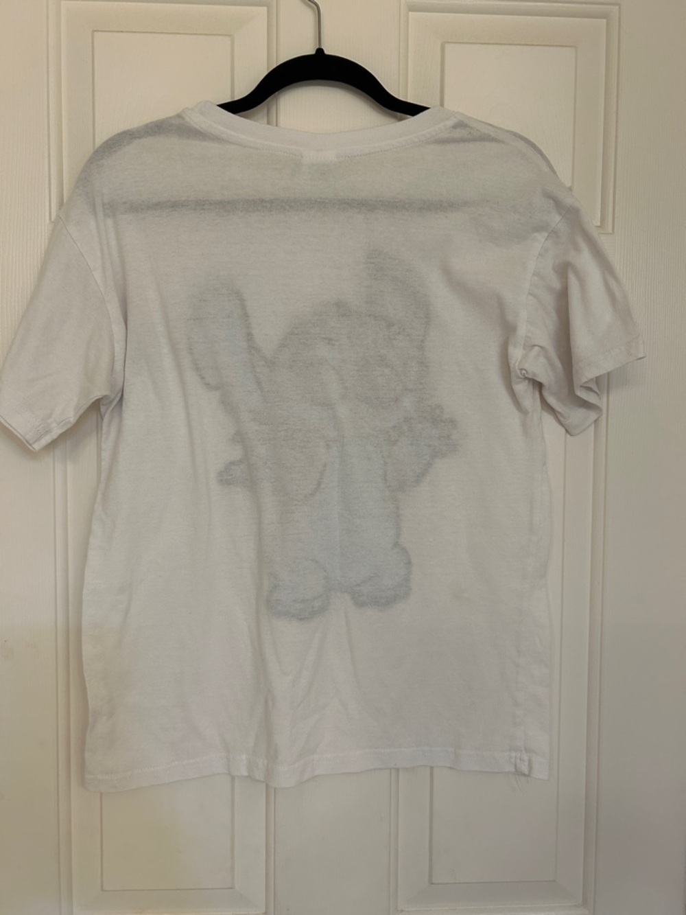Disney Cotton Blend White Tee with Blue Stitch Sz Small - Picture 3 of 5